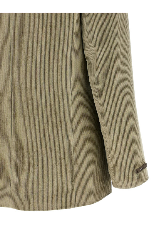 Ribbed velvet blazer Green Ribbed velvet blazer Green