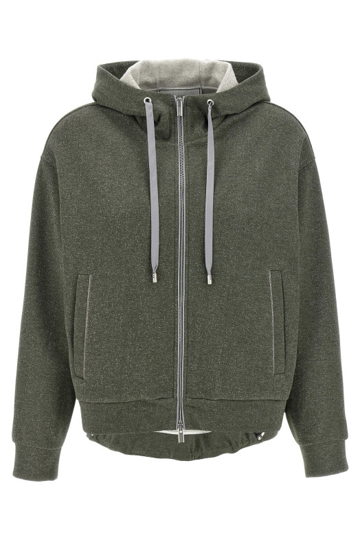 Lurex hoodie Green