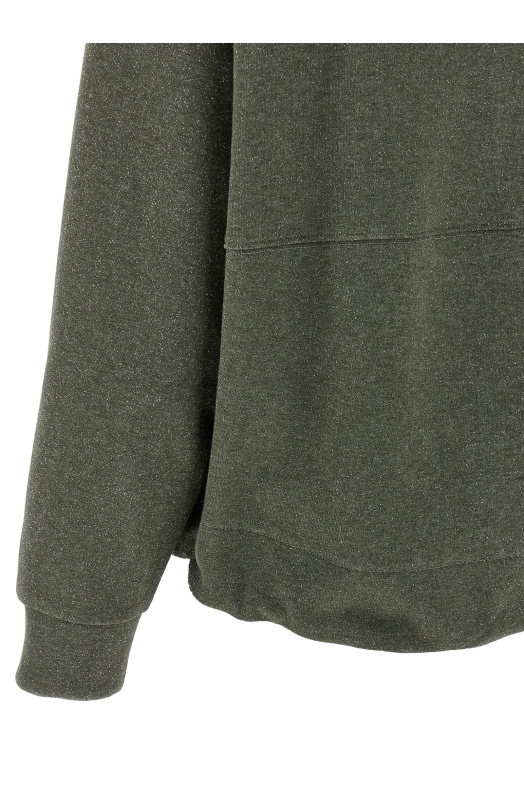 Lurex hoodie Green