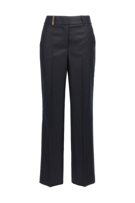 Lurex flannel pants Blue Lurex flannel pants Blue