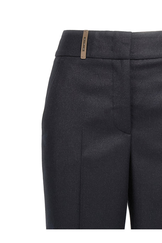 Lurex flannel pants Blue Lurex flannel pants Blue