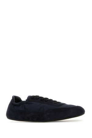 Navy blue Re-Nylon and suede Collapse sneakers Blue PRADA (1E959NF005D7C)
