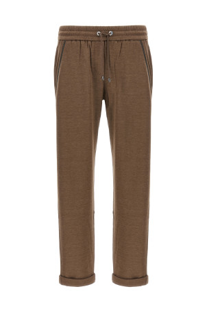 Джоггеры BRUNELLO CUCINELLI 'Shiny Pocket Detail' коричневые MD828SB899C9122 Джоггеры BRUNELLO CUCINELLI 'Shiny Pocket Detail' коричневые MD828SB899C9122