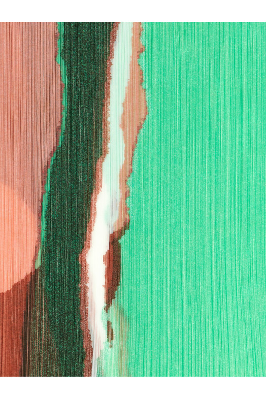 PLEATS PLEASE ISSEY MIYAKE 'Grainy Colors Madame-T' stole Green PP57AD22159 PLEATS PLEASE ISSEY MIYAKE 'Grainy Colors Madame-T' stole Green PP57AD22159