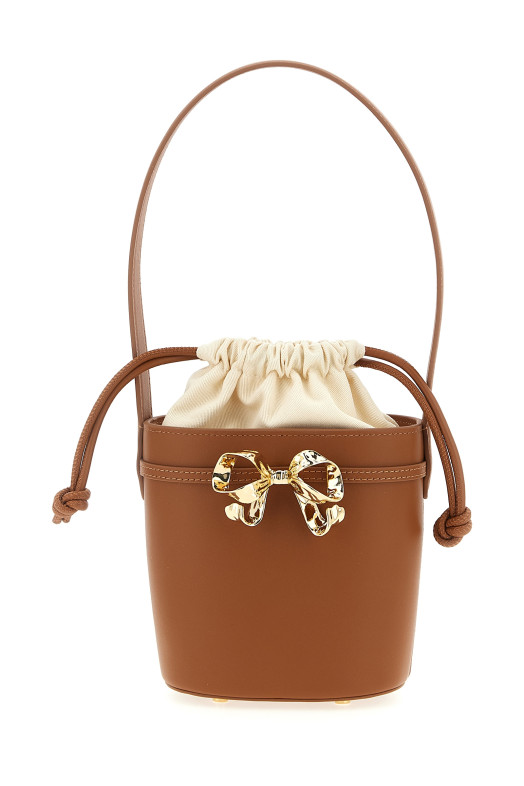 'Brown leather shoulder bow bag' shoulder bag Brown 'Brown leather shoulder bow bag' shoulder bag Brown