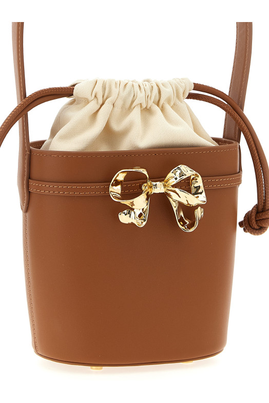 'Brown leather shoulder bow bag' shoulder bag Brown 'Brown leather shoulder bow bag' shoulder bag Brown