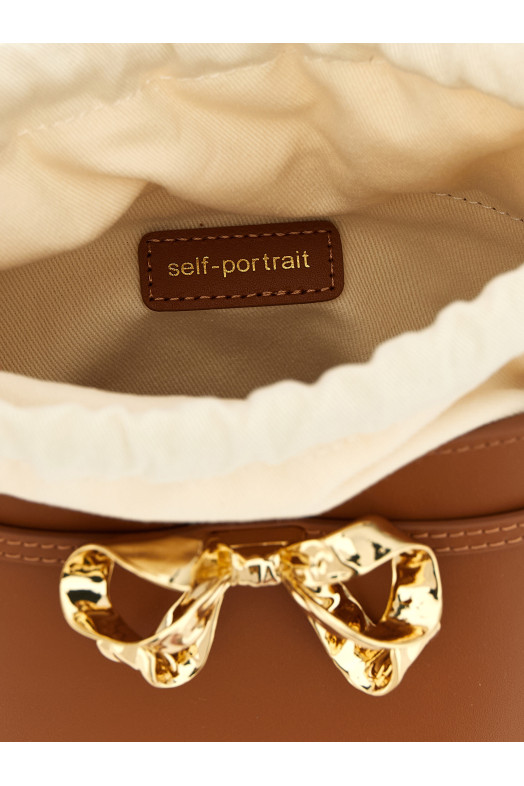 'Brown leather shoulder bow bag' shoulder bag Brown 'Brown leather shoulder bow bag' shoulder bag Brown