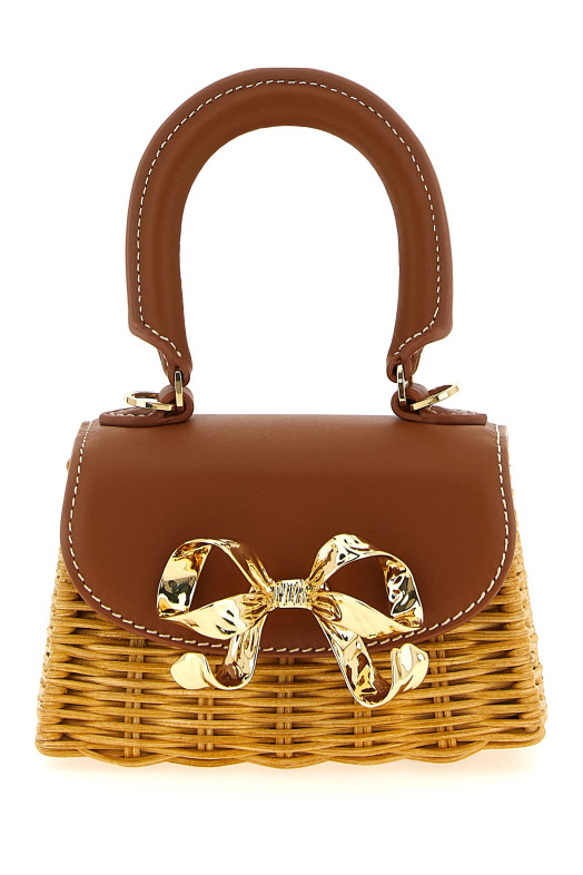 'Rattan micro bow' handbag Brown 'Rattan micro bow' handbag Brown