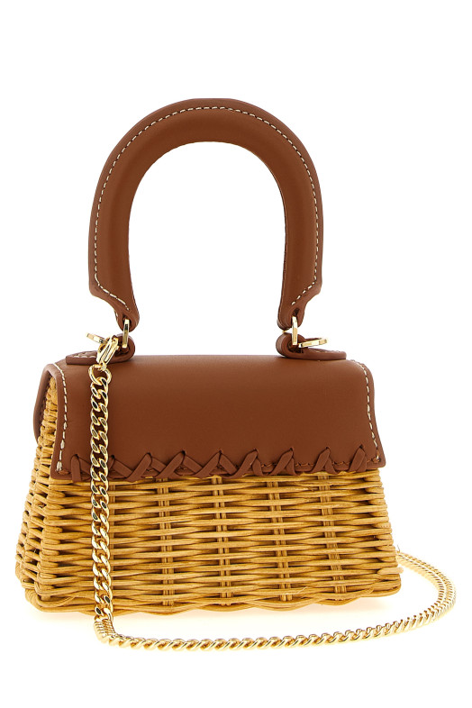 'Rattan micro bow' handbag Brown 'Rattan micro bow' handbag Brown