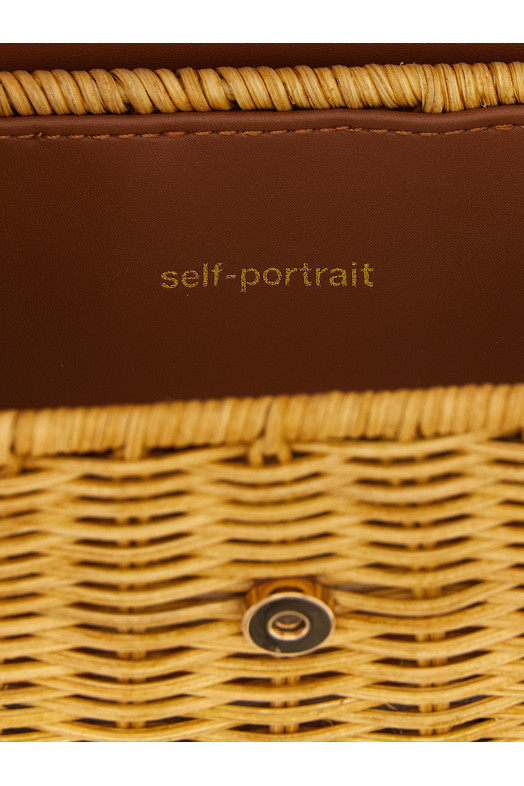 'Rattan micro bow' handbag Brown 'Rattan micro bow' handbag Brown