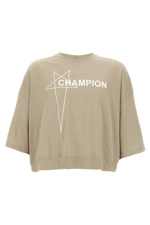Футболка Champion x Rick Owens серая CM01E1677CHJG08 Футболка Champion x Rick Owens серая CM01E1677CHJG08