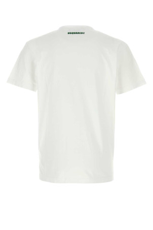 Белая хлопковая футболка DSQUARED (S74GD1450D20020) DSQUARED2