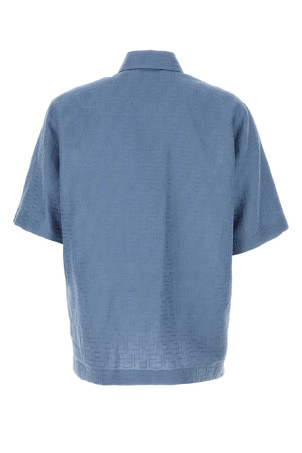 Cerulean blue linen blend shirt FENDI (FS1317AU6Y) Cerulean blue linen blend shirt FENDI (FS1317AU6Y)