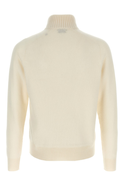 Свитер с полузастежкой-молнией Белый TOM FORD KFL004YMW106AW002