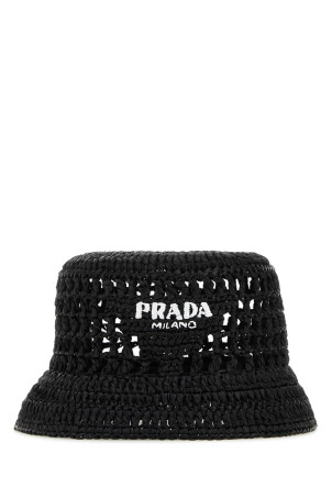 Black raffia bucket hat Black PRADA (1HC1372C2T) Black raffia bucket hat Black PRADA (1HC1372C2T)