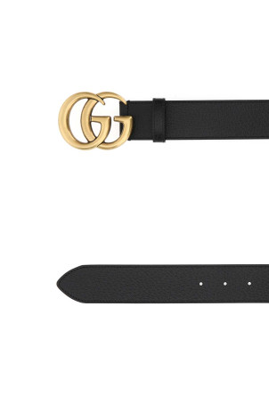 Black leather belt Black GUCCI (406831DJ20T)
