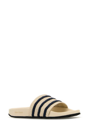 Шкіряні тапочки Wales Bonner X Adidas Adilette кольору слонової кістки WALES BONNER X ADIDAS (JR0228) Шкіряні тапочки Wales Bonner X Adidas Adilette кольору слонової кістки WALES BONNER X ADIDAS (JR0228)