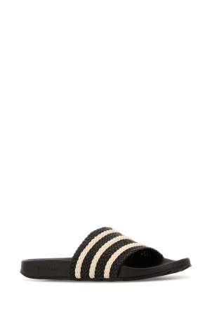 Чорні шкіряні капці Wales Bonner X Adidas Adilette WALES BONNER X ADIDAS (JR0229) Чорні шкіряні капці Wales Bonner X Adidas Adilette WALES BONNER X ADIDAS (JR0229)