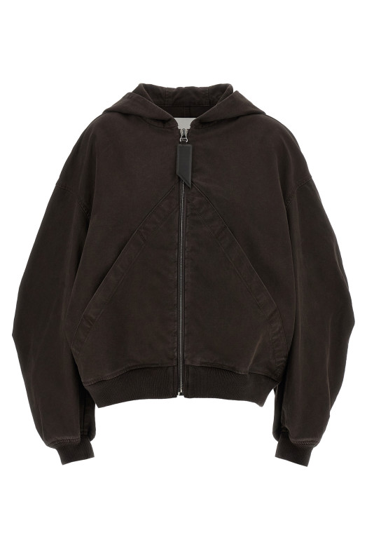 Cotton bomber jacket Brown