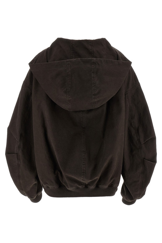 Cotton bomber jacket Brown