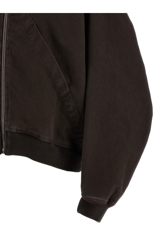Cotton bomber jacket Brown