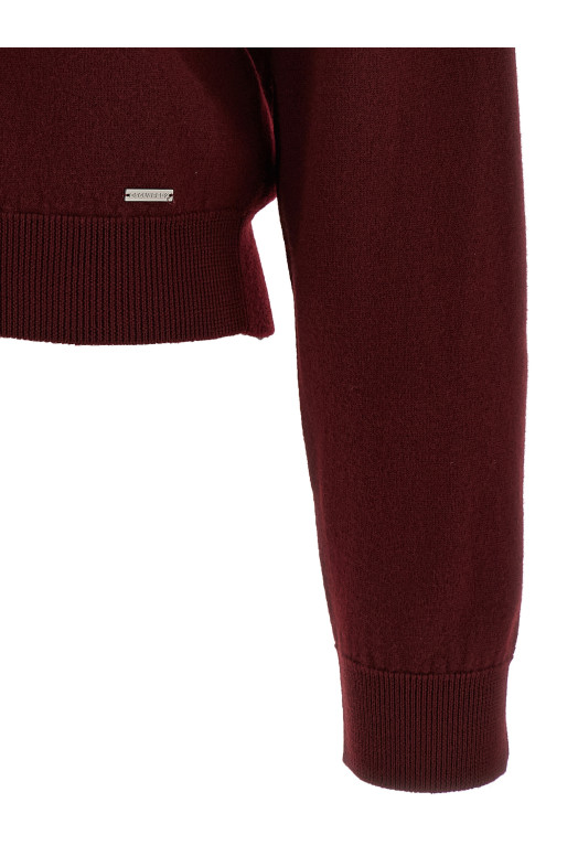 Короткий светр бордовий DSQUARED2 S75HA1380D13139259 Короткий светр бордовий DSQUARED2 S75HA1380D13139259