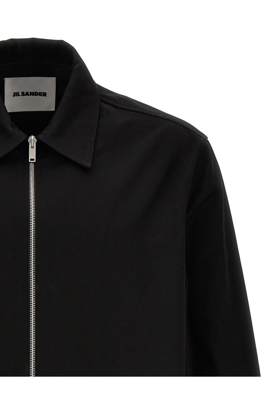Сорочка з габардину Чорна JIL SANDER J22DL0178J45217001 Сорочка з габардину Чорна JIL SANDER J22DL0178J45217001