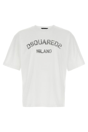 Футболка вільного крою, біла S74GD1476D20020961 Футболка вільного крою, біла S74GD1476D20020961