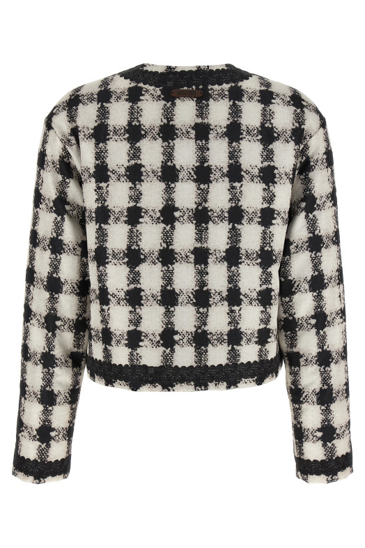 Куртка с принтом «Текстура» Черно-серая A051155571002