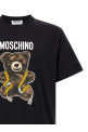 Футболка с логотипом из стразов, разноцветная MOSCHINO V071052411555