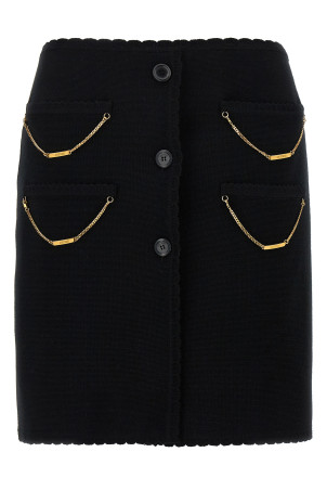 Цепная юбка Черная MOSCHINO A018055000555 Цепная юбка Черная MOSCHINO A018055000555