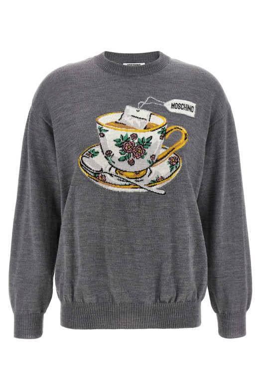Свитер с интарсией Серый MOSCHINO V093855003485 Свитер с интарсией Серый MOSCHINO V093855003485