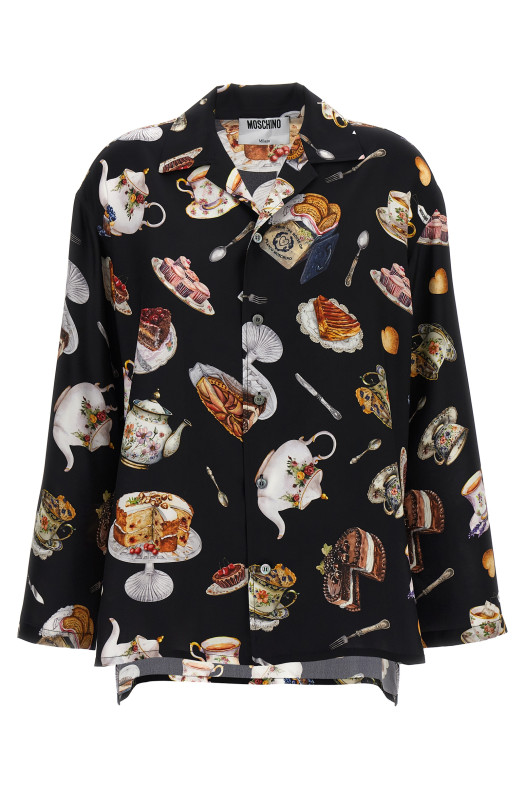 'Tea Time' print shirt Multicolor