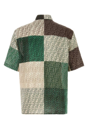 Многоцветная льняная рубашка FENDI (FS0795AU73)