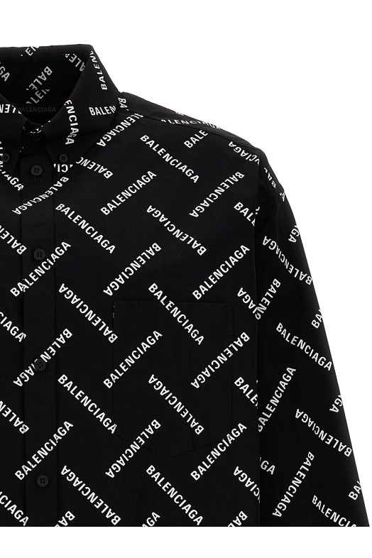 Logo print shirt Black-grey Logo print shirt Black-grey