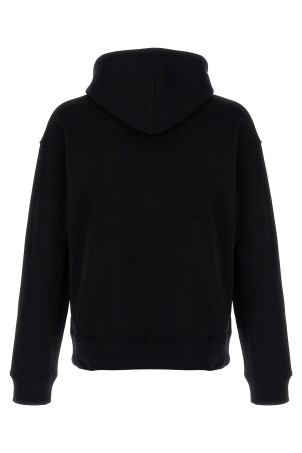 Logo print hoodie Black