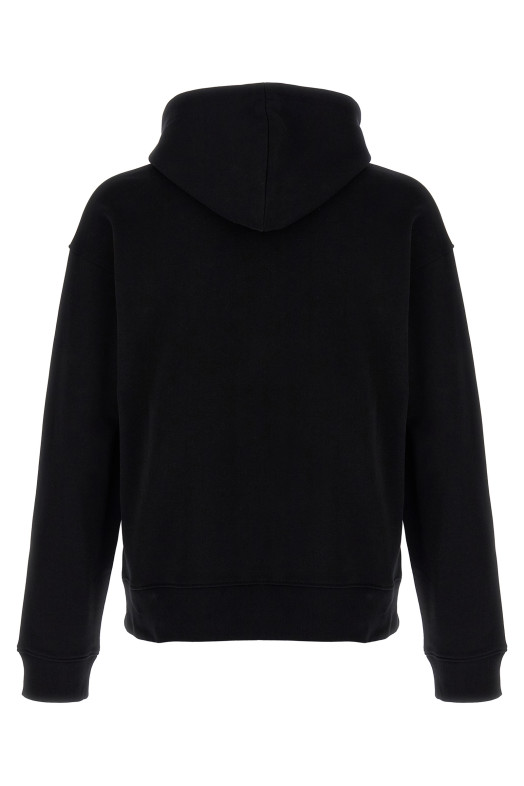 Logo print hoodie Black