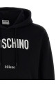 Logo print hoodie Black
