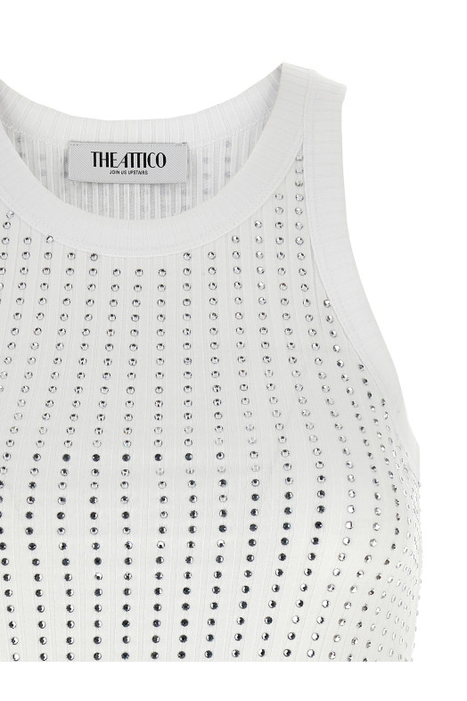 Rhinestone top White Rhinestone top White