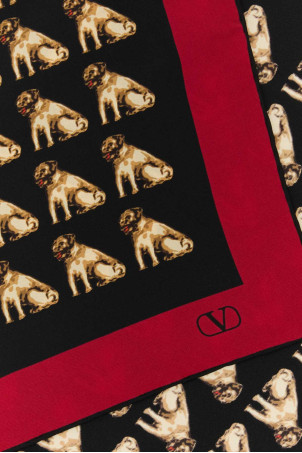 Printed silk Petit Charles foulard VALENTINO GARAVANI (7W2EK001QLK)