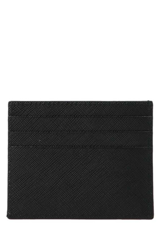Logo leather card holder Black Logo leather card holder Black