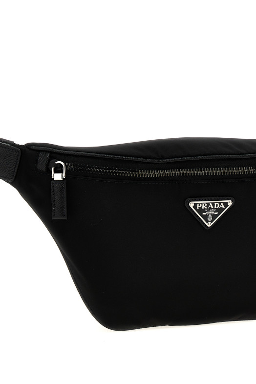 Re-nylon belt bag Black