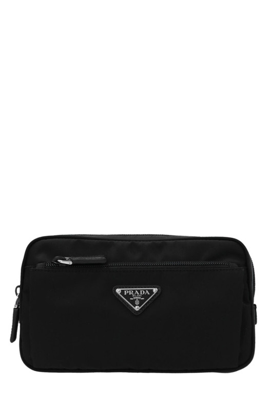 Re-nylon belt bag Black