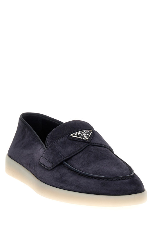 Логотип мокасини Синій PRADA 2DG124FG001103F0008 Логотип мокасини Синій PRADA 2DG124FG001103F0008