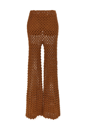 Брюки с крючками Brown ERMANNO SCERVINO D465P304FMTJJ91230 Брюки с крючками Brown ERMANNO SCERVINO D465P304FMTJJ91230