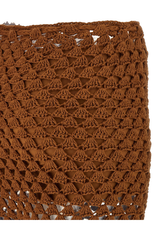 Брюки с крючками Brown ERMANNO SCERVINO D465P304FMTJJ91230