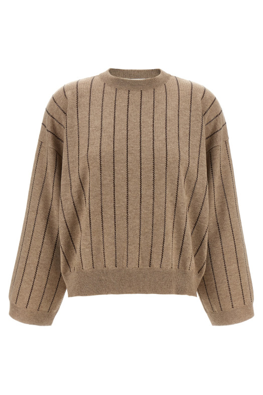 Sequin cashmere sweater Beige Sequin cashmere sweater Beige
