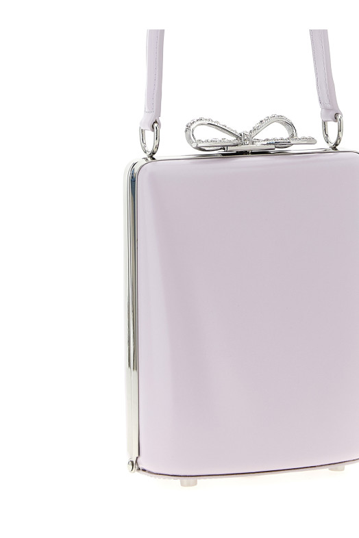 'Lilac leather mini bow' handbag Purple 'Lilac leather mini bow' handbag Purple