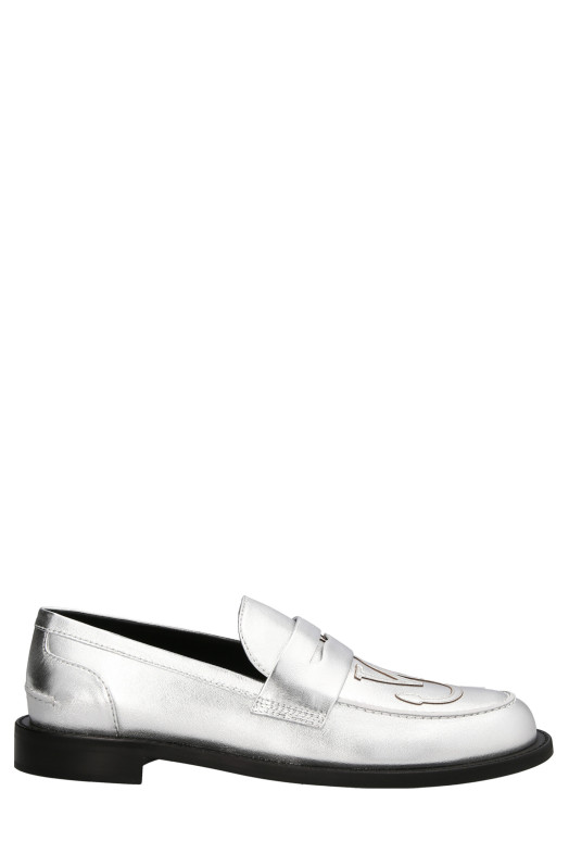 Logo loafers Silver