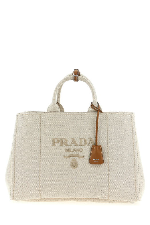 Extra large 'Prada Jardinière' shopping bag Beige